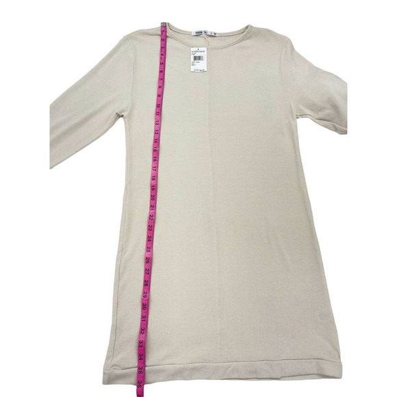 Fraiche By J In Ivory Long Sleeve Sweater Dress Size Large - Picture 5 of 10